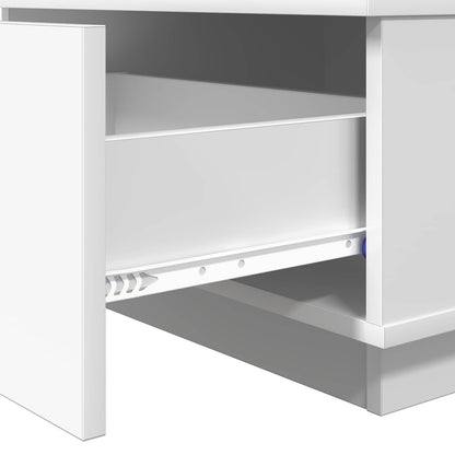 Coffee Table with Drawer White 95 x 55 x 31 cm Engineered Wood