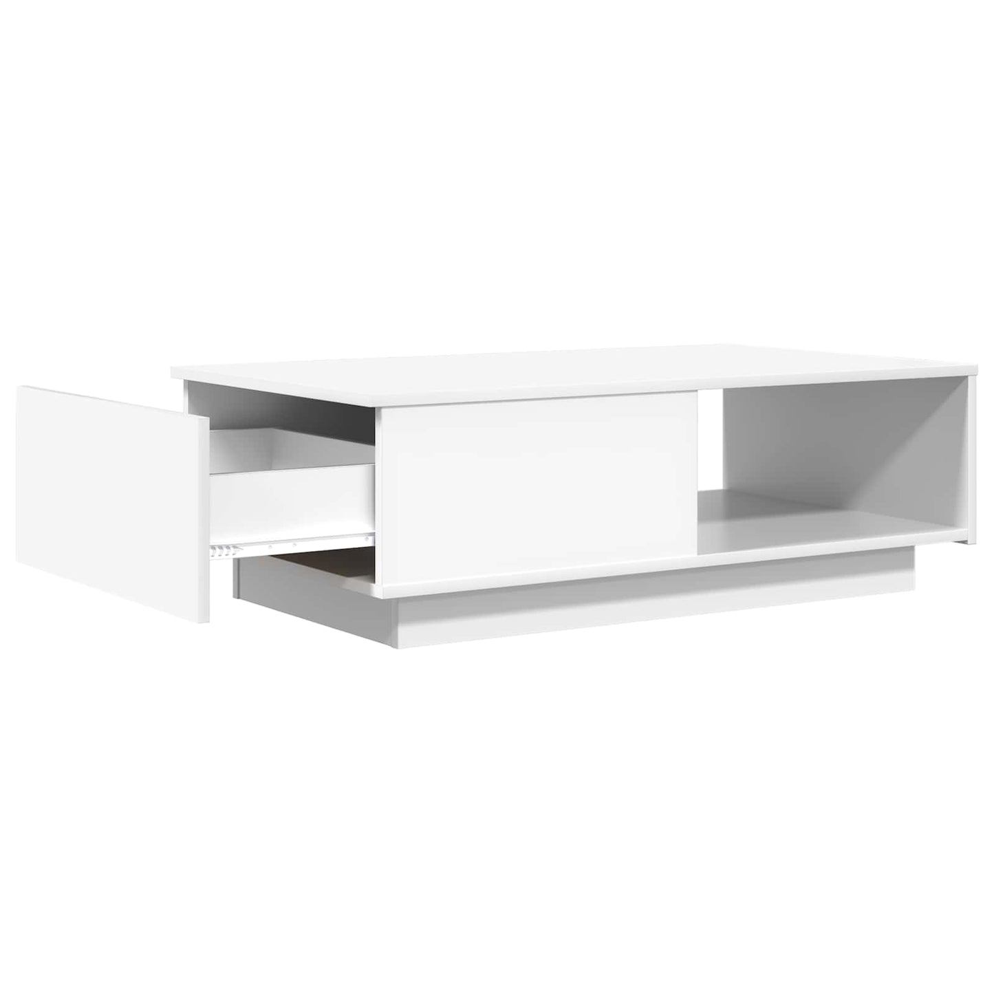 Coffee Table with Drawer White 95 x 55 x 31 cm Engineered Wood