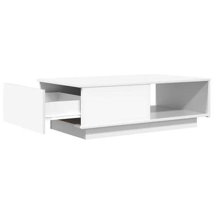Coffee Table with Drawer White 95 x 55 x 31 cm Engineered Wood