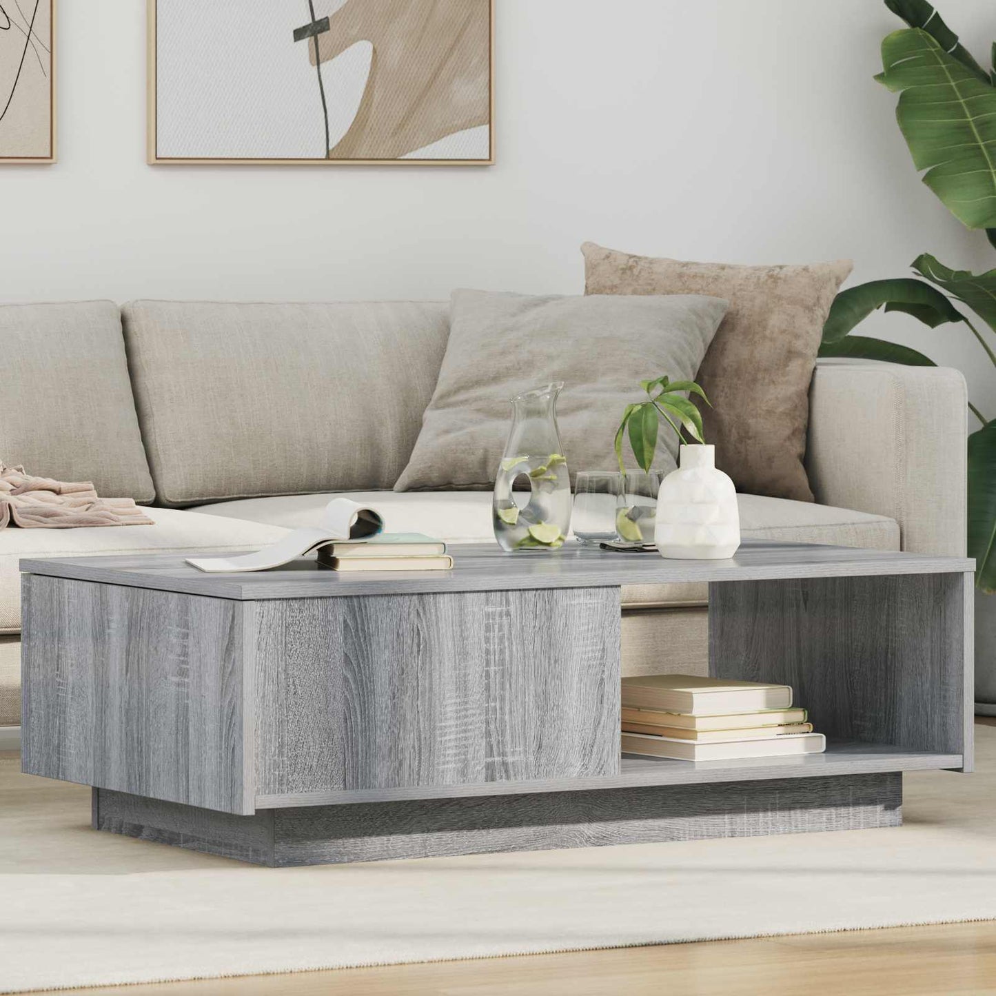 Coffee Table Grey Sonoma 95 x 55 x 31 cm Engineered Wood
