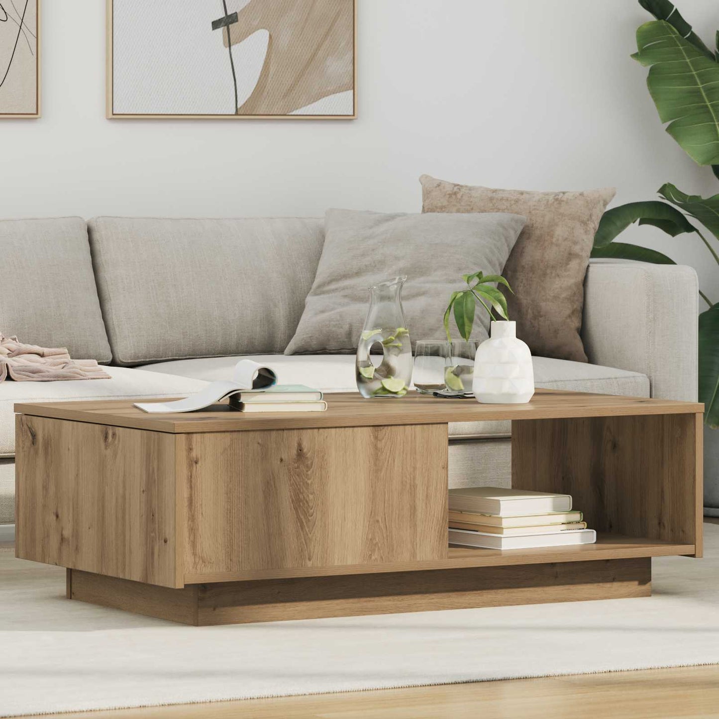 Coffee Table Artisan Oak 95 x 55 x 31 cm Engineered Wood