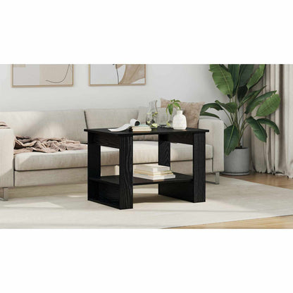 Coffee Table Black Oak 72 x 50 x 50 cm Engineered Wood