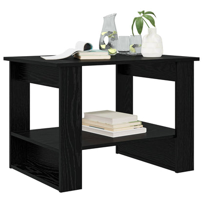 Coffee Table Black Oak 72 x 50 x 50 cm Engineered Wood
