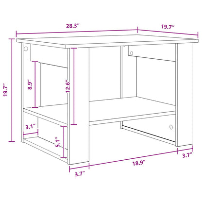 Coffee Table Black Oak 72 x 50 x 50 cm Engineered Wood