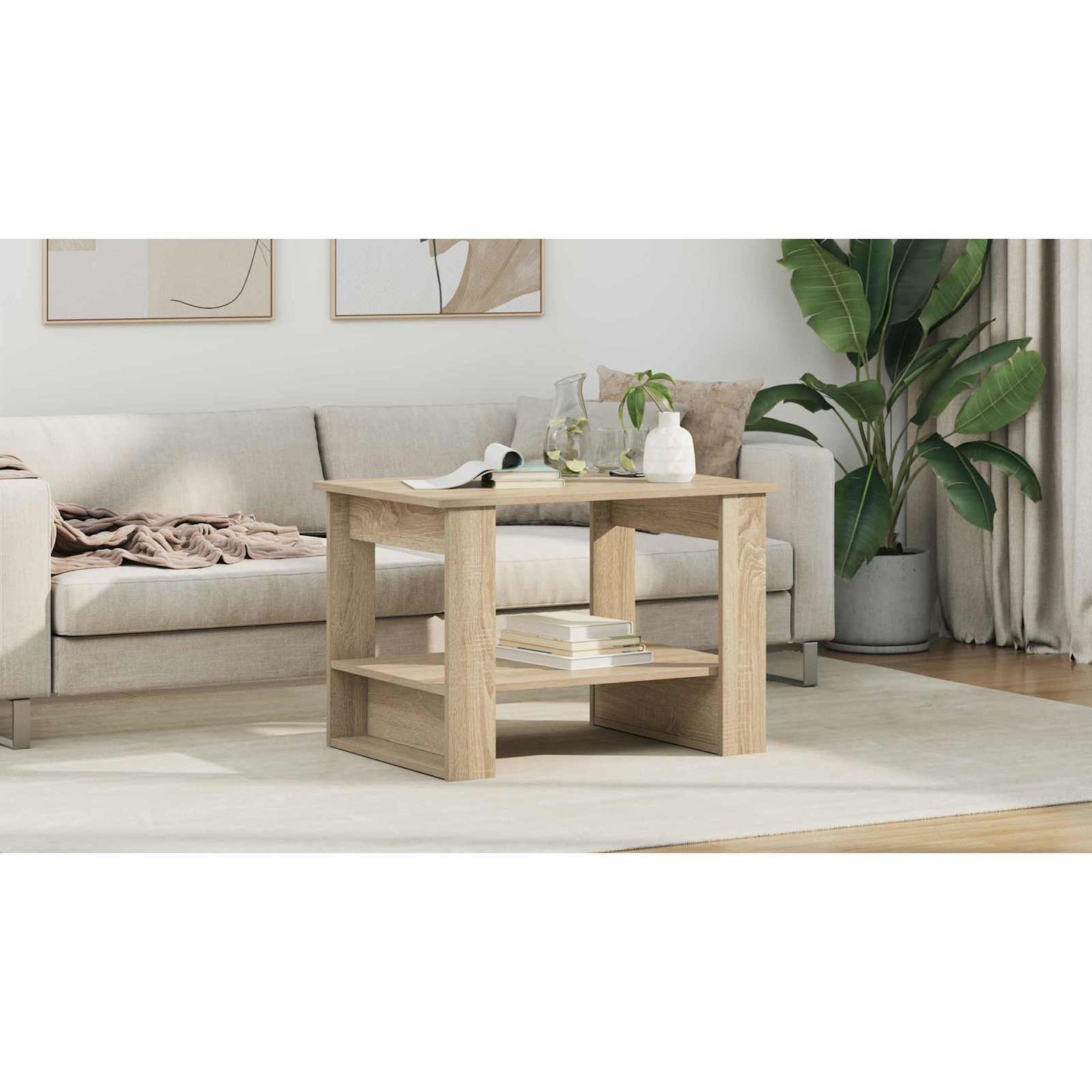 Coffee Table Sonoma Oak 72 x 50 x 50 cm Engineered Wood