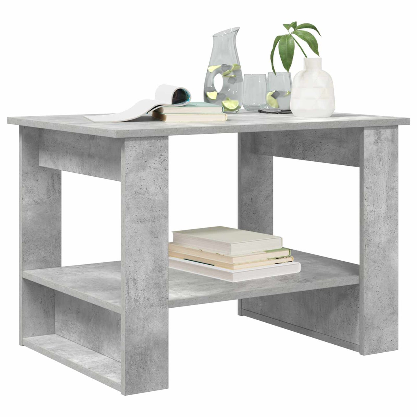 Coffee Table Concrete Grey 72 x 50 x 50 cm Engineered Wood