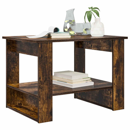 Coffee Table Smoked Oak 72 x 50 x 50 cm Engineered Wood