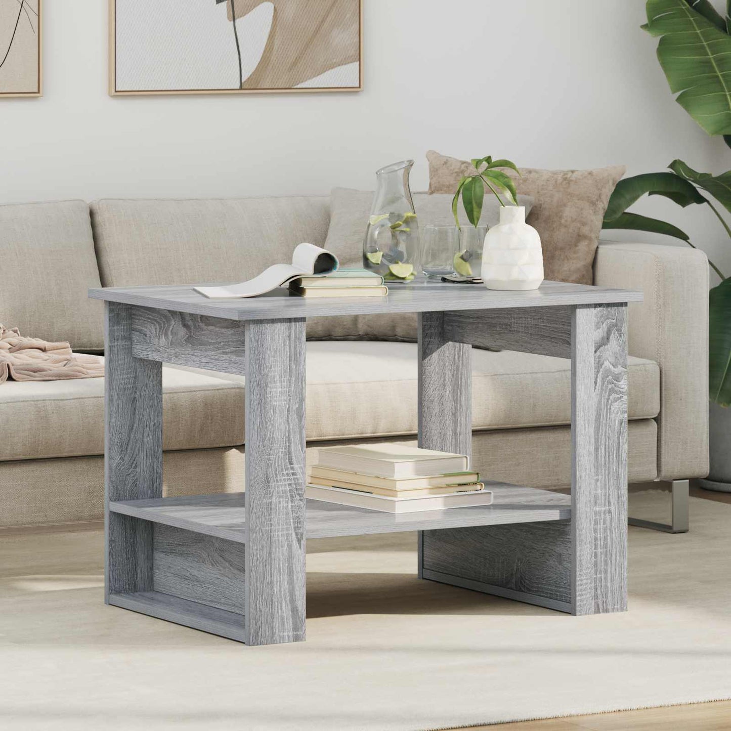 Coffee Table Grey Sonoma 72 x 50 x 50 cm Engineered Wood