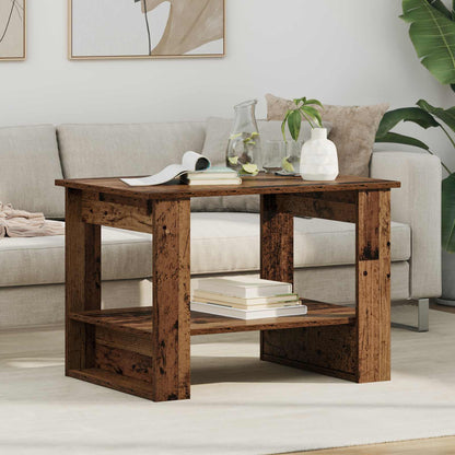 Coffee Table Old Wood 72 x 50 x 50 cm Engineered Wood