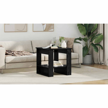 Coffee Table Black Oak 51 x 50 x 50 cm Engineered Wood