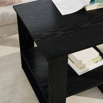 Coffee Table Black Oak 51 x 50 x 50 cm Engineered Wood