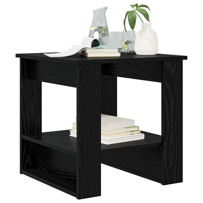 Coffee Table Black Oak 51 x 50 x 50 cm Engineered Wood
