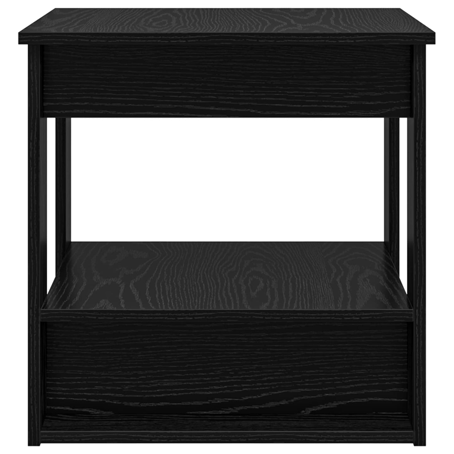 Coffee Table Black Oak 51 x 50 x 50 cm Engineered Wood