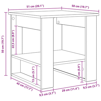 Coffee Table Sonoma Oak 51 x 50 x 50 cm Engineered Wood