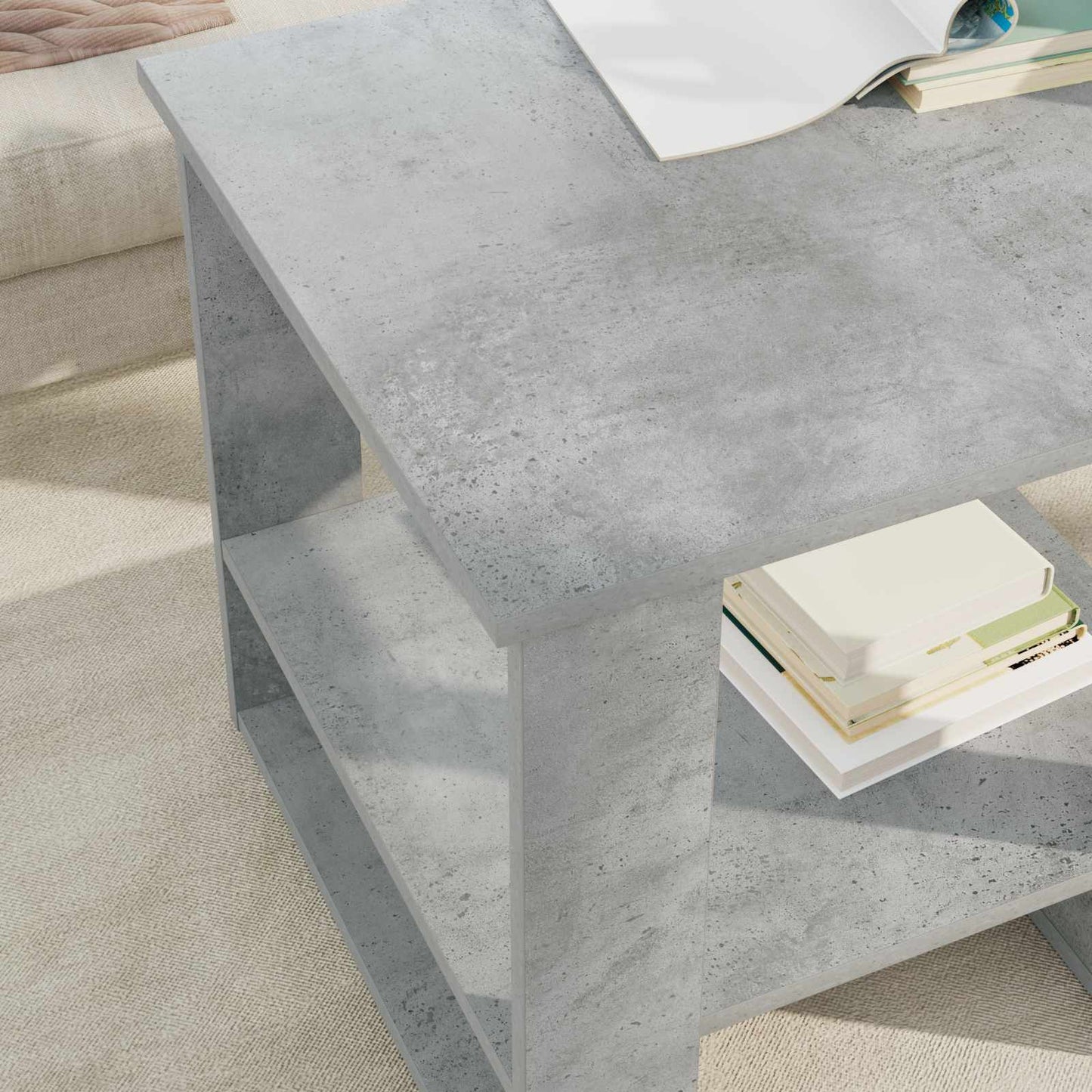 Coffee Table Concrete Grey 51 x 50 x 50 cm Engineered Wood