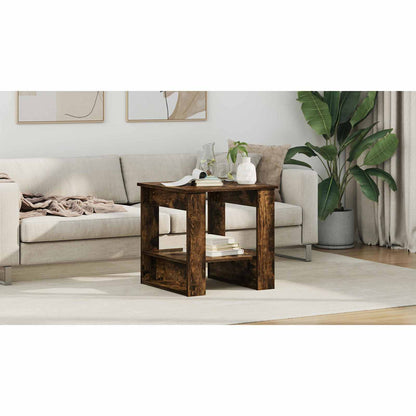 Coffee Table Smoked Oak 51 x 50 x 50 cm Engineered Wood