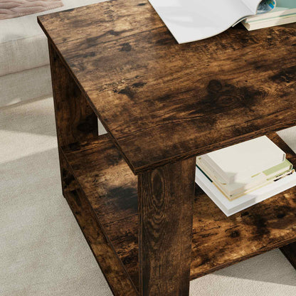 Coffee Table Smoked Oak 51 x 50 x 50 cm Engineered Wood