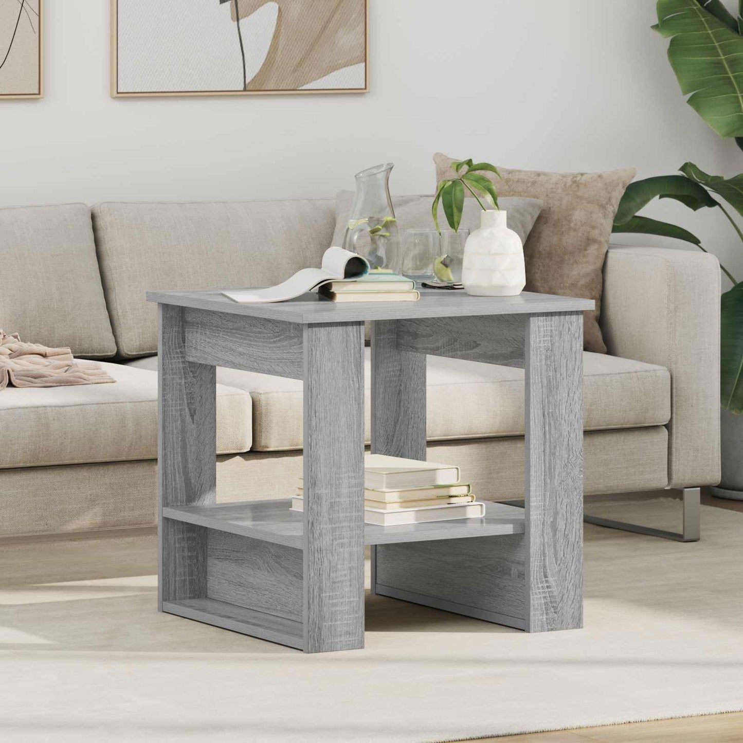 Coffee Table Grey Sonoma 51 x 50 x 50 cm Engineered Wood
