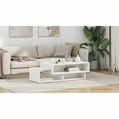 Coffee Table White 105 x 50 x 32.5 cm Engineered Wood