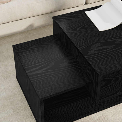 Coffee Table Black Oak 105 x 50 x 32.5 cm Engineered Wood