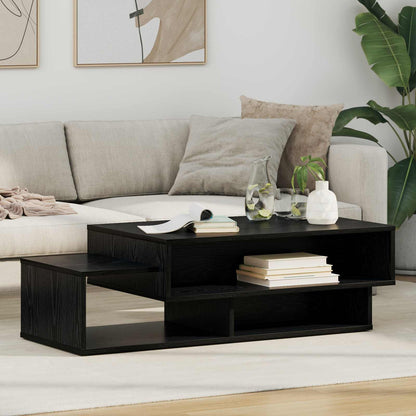 Coffee Table Black Oak 105 x 50 x 32.5 cm Engineered Wood
