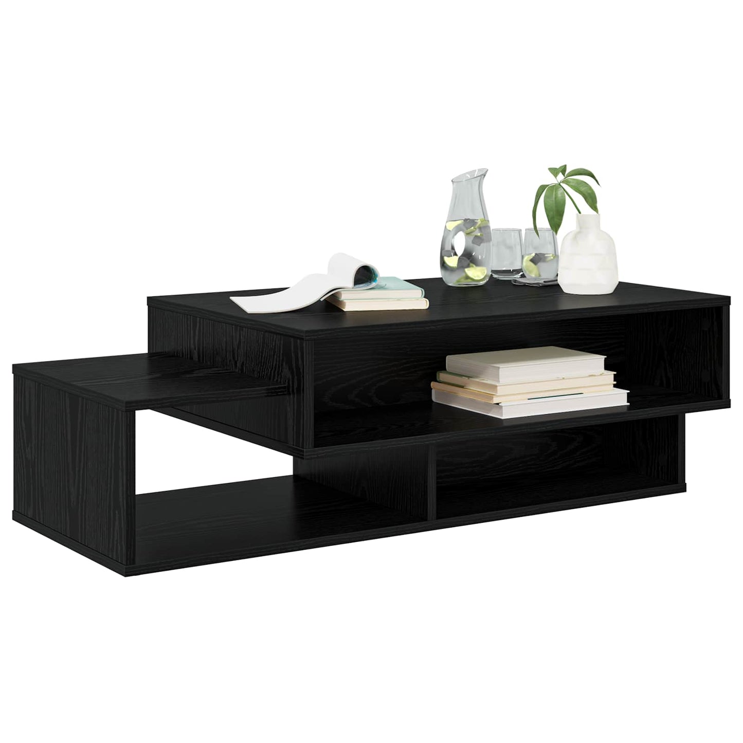 Coffee Table Black Oak 105 x 50 x 32.5 cm Engineered Wood