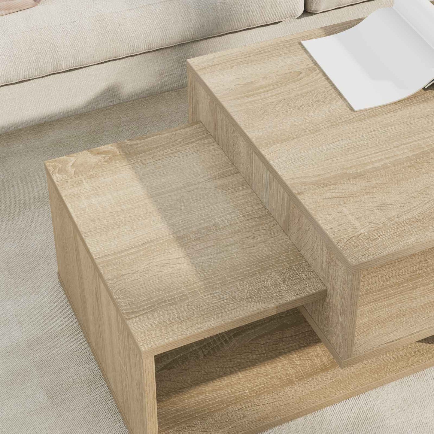 Coffee Table Sonoma Oak 105 x 50 x 32.5 cm Engineered Wood