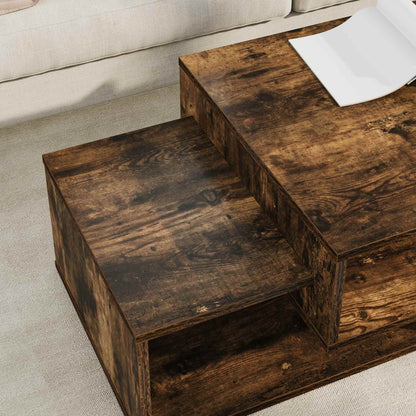 Coffee Table Smoked Oak 105 x 50 x 32.5 cm Engineered Wood