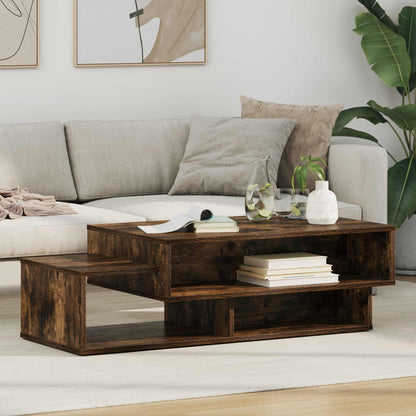 Coffee Table Smoked Oak 105 x 50 x 32.5 cm Engineered Wood