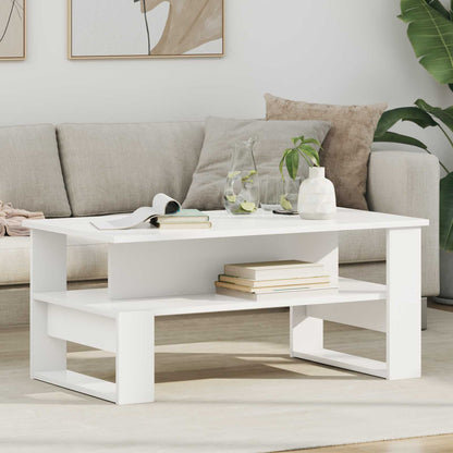 Coffee Table White 90 x 50 x 40 cm Engineered Wood
