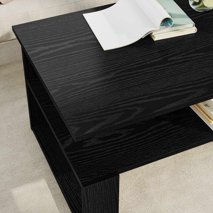 Coffee Table Black Oak 90 x 50 x 40 cm Engineered Wood