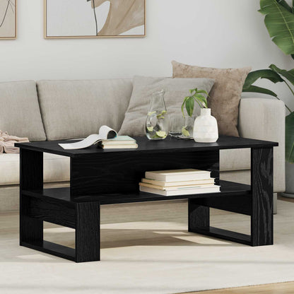 Coffee Table Black Oak 90 x 50 x 40 cm Engineered Wood