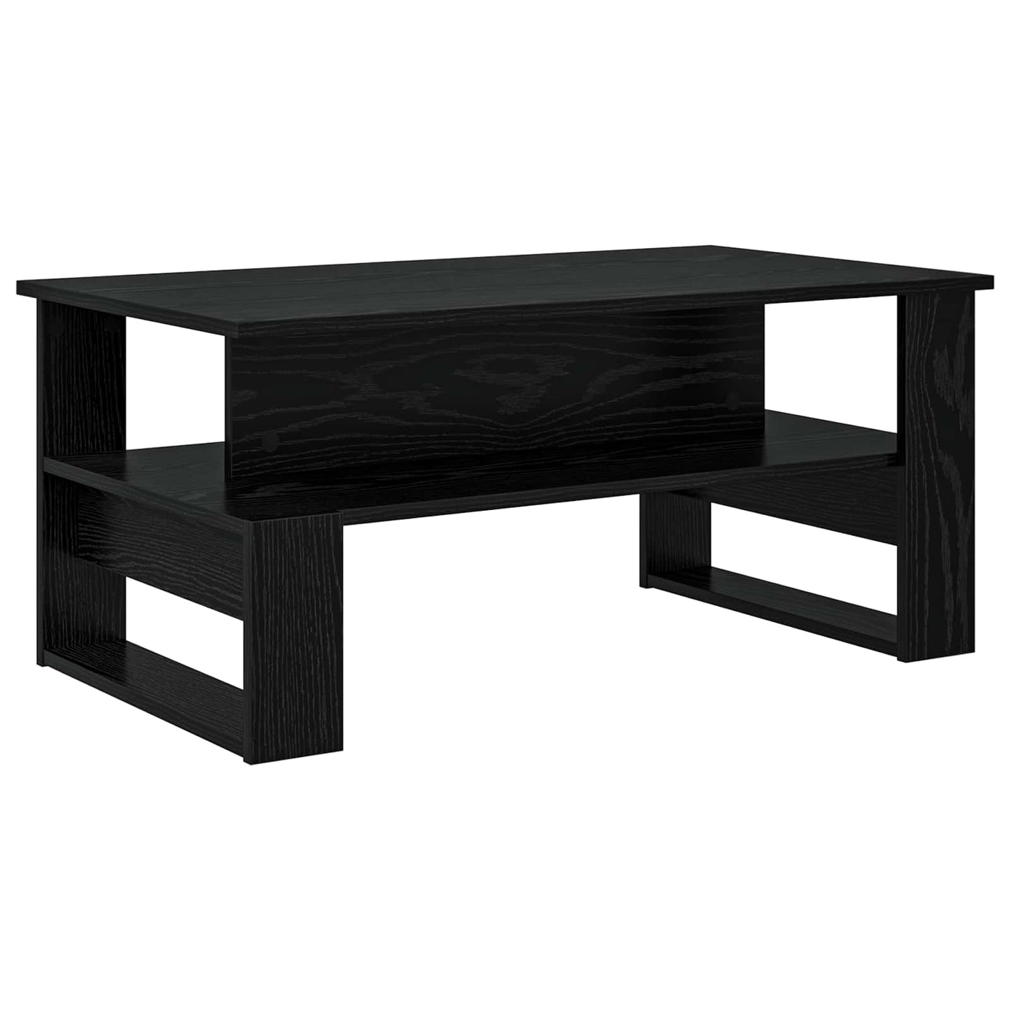 Coffee Table Black Oak 90 x 50 x 40 cm Engineered Wood