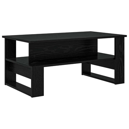 Coffee Table Black Oak 90 x 50 x 40 cm Engineered Wood