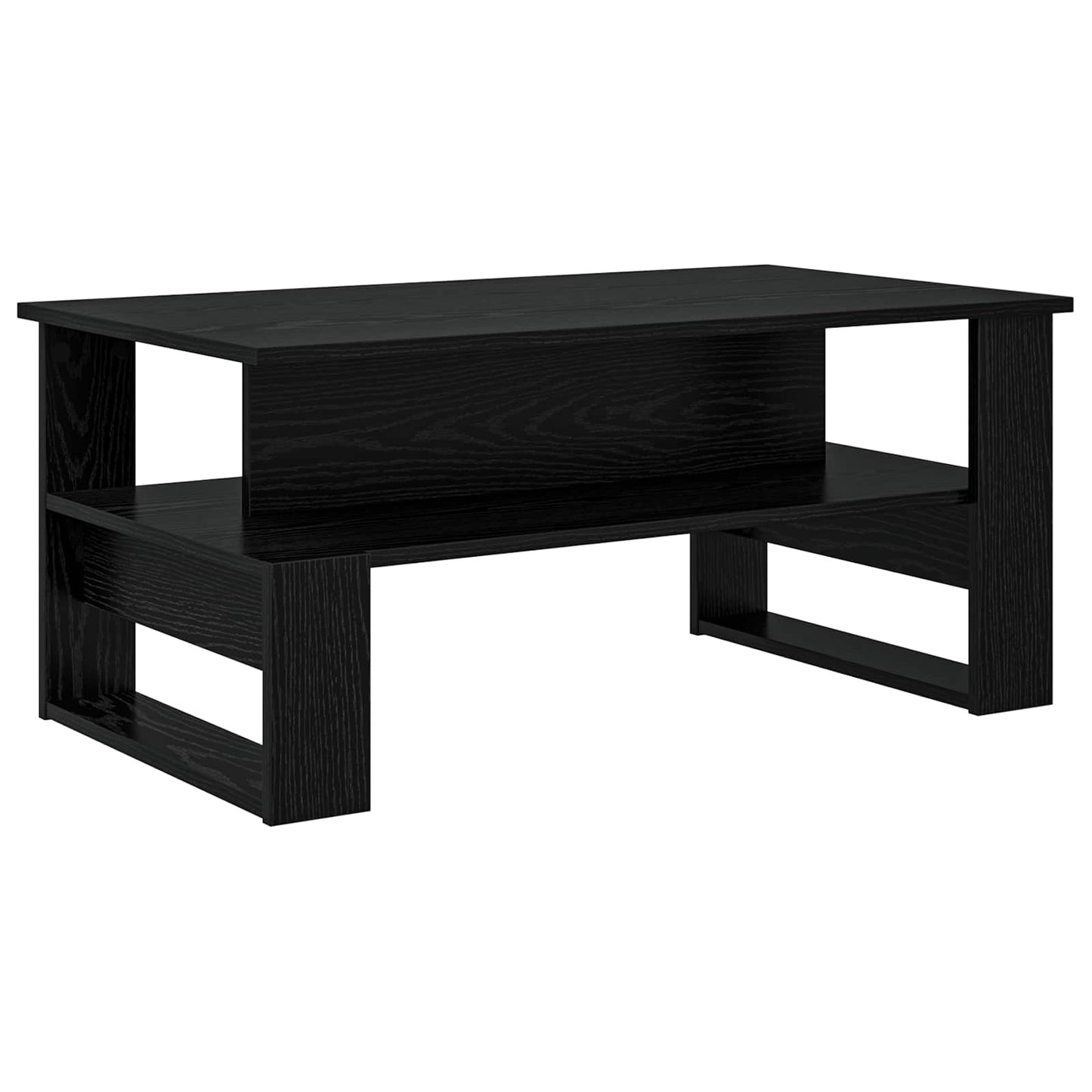 Coffee Table Black Oak 90 x 50 x 40 cm Engineered Wood