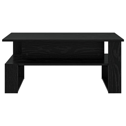 Coffee Table Black Oak 90 x 50 x 40 cm Engineered Wood