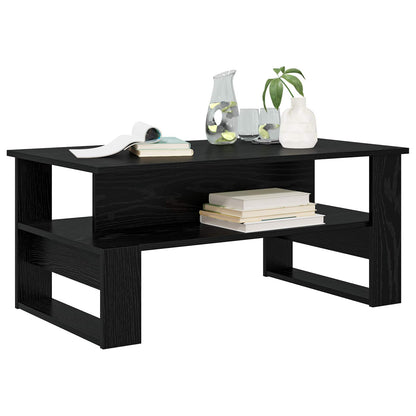 Coffee Table Black Oak 90 x 50 x 40 cm Engineered Wood