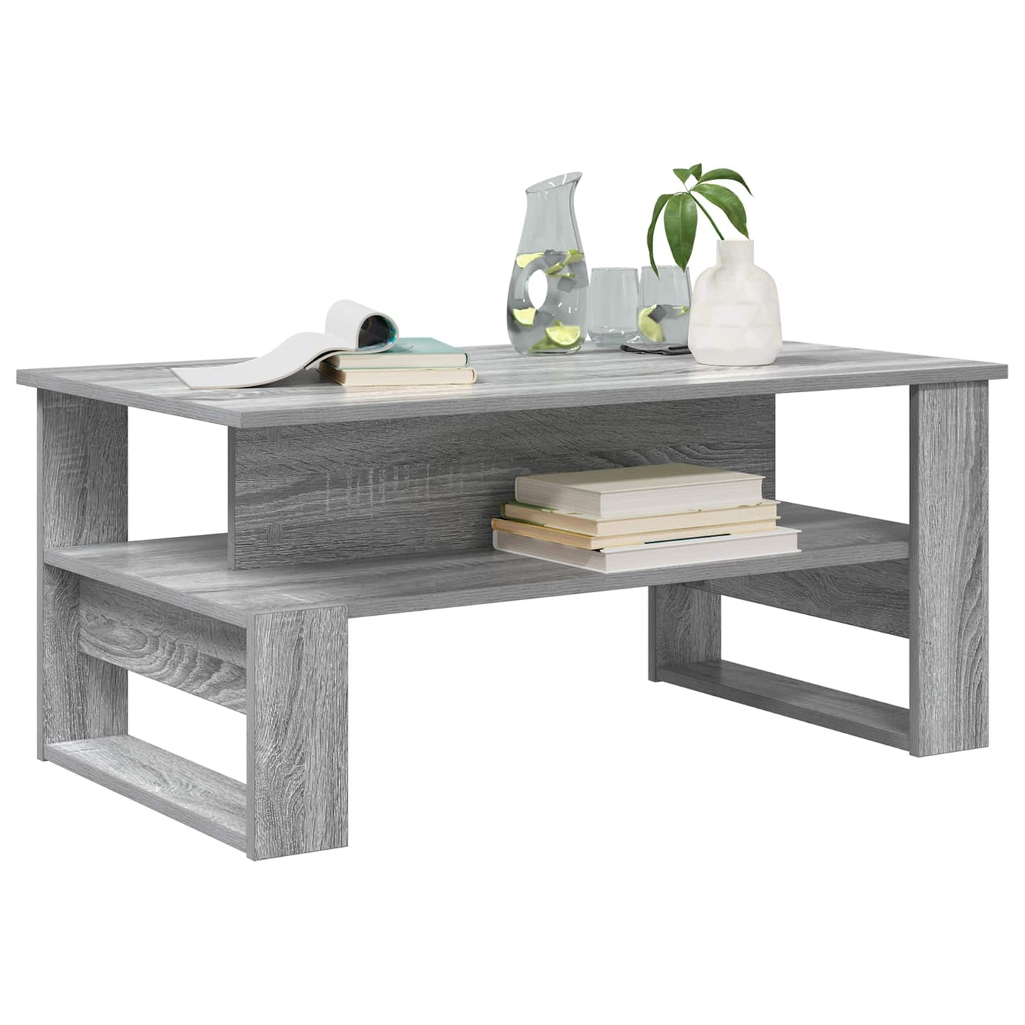 Coffee Table Grey Sonoma 90 x 50 x 40 cm Engineered Wood