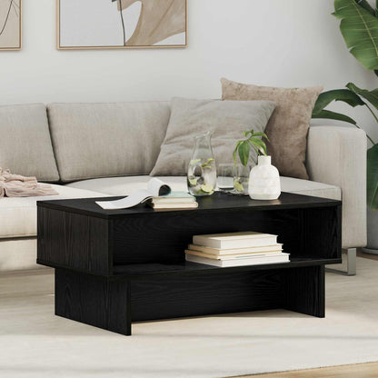 Coffee Table Black Oak 80 x 46 x 35 cm Engineered Wood