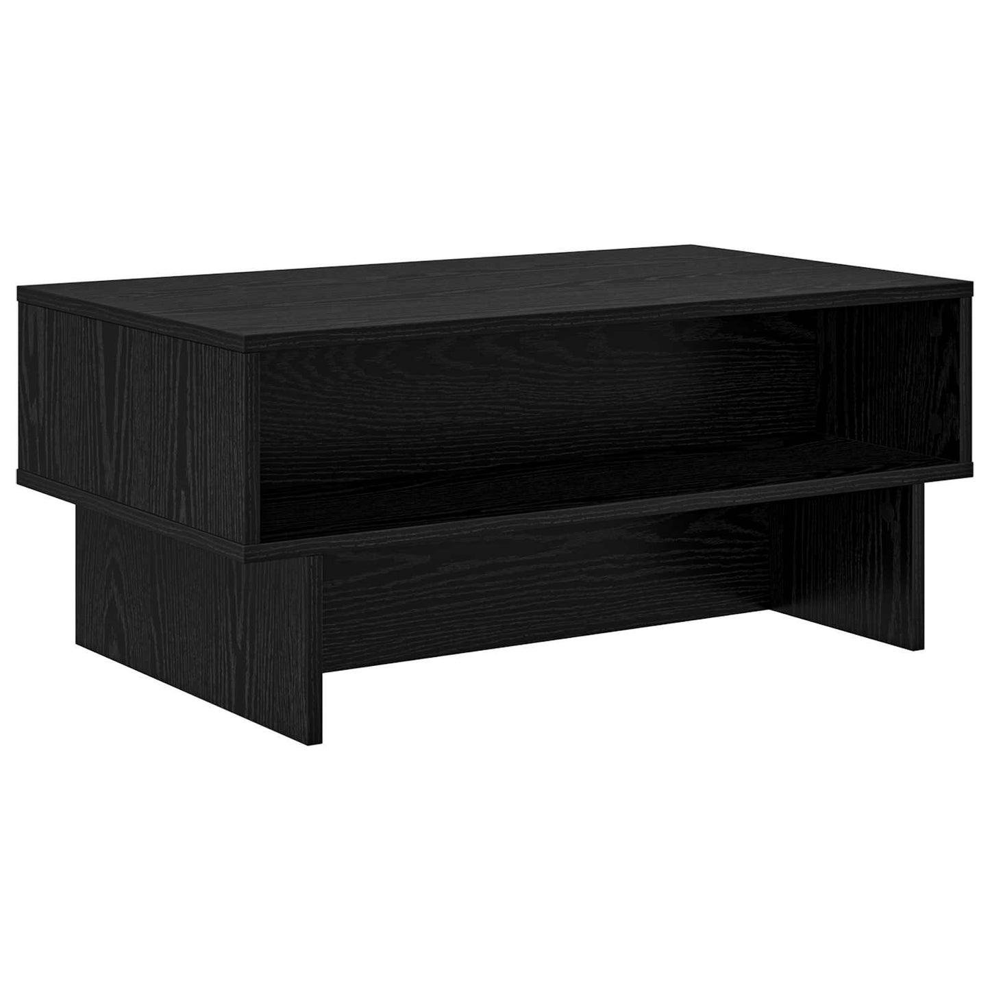 Coffee Table Black Oak 80 x 46 x 35 cm Engineered Wood