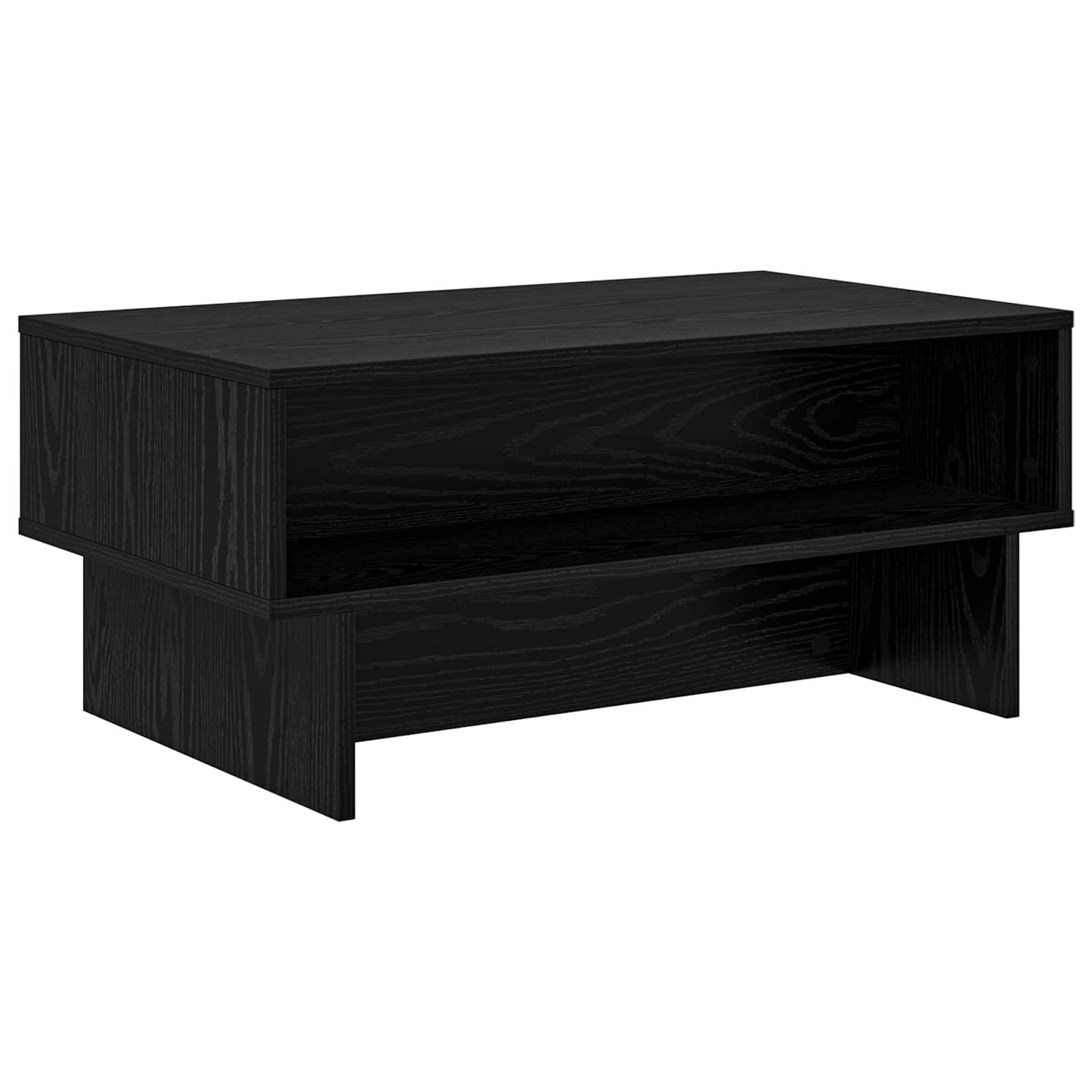Coffee Table Black Oak 80 x 46 x 35 cm Engineered Wood
