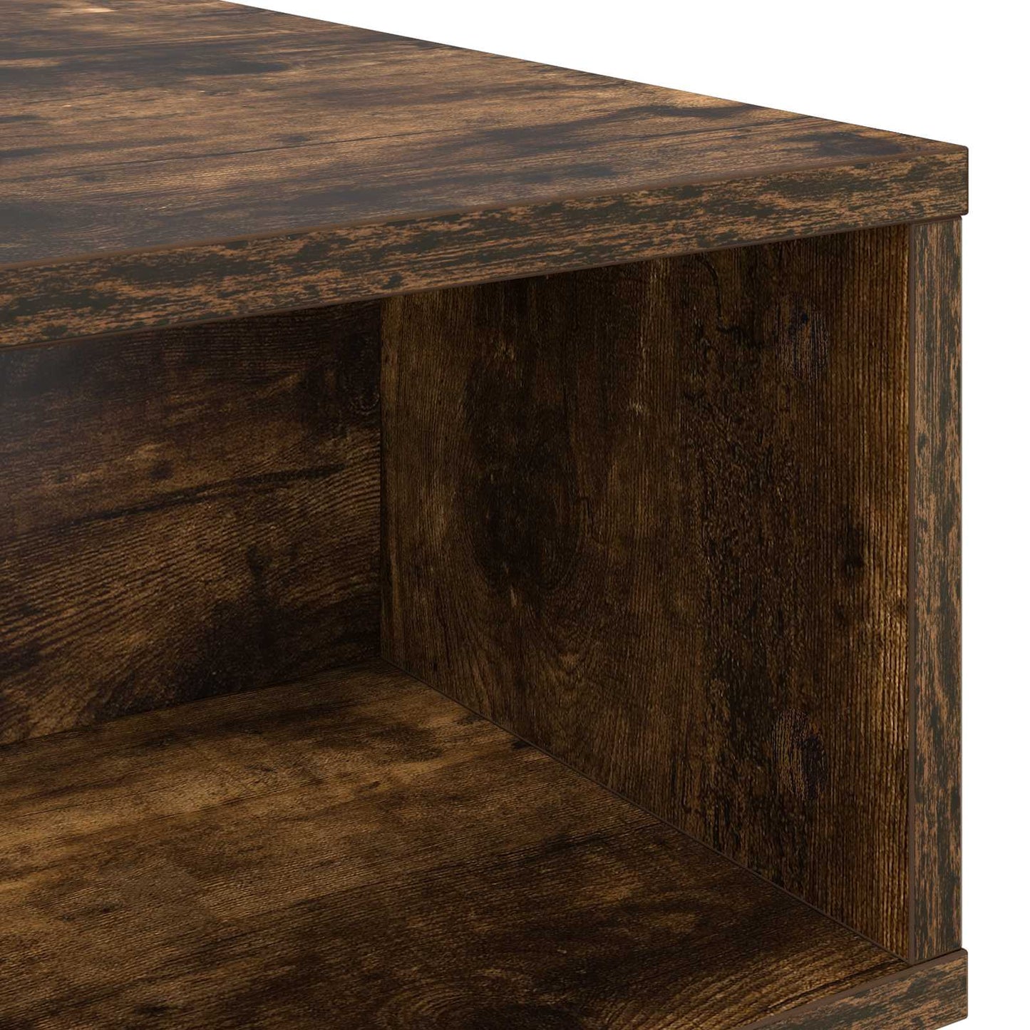 Coffee Table Smoked Oak 80 x 46 x 35 cm Engineered Wood
