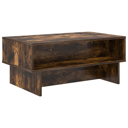 Coffee Table Smoked Oak 80 x 46 x 35 cm Engineered Wood