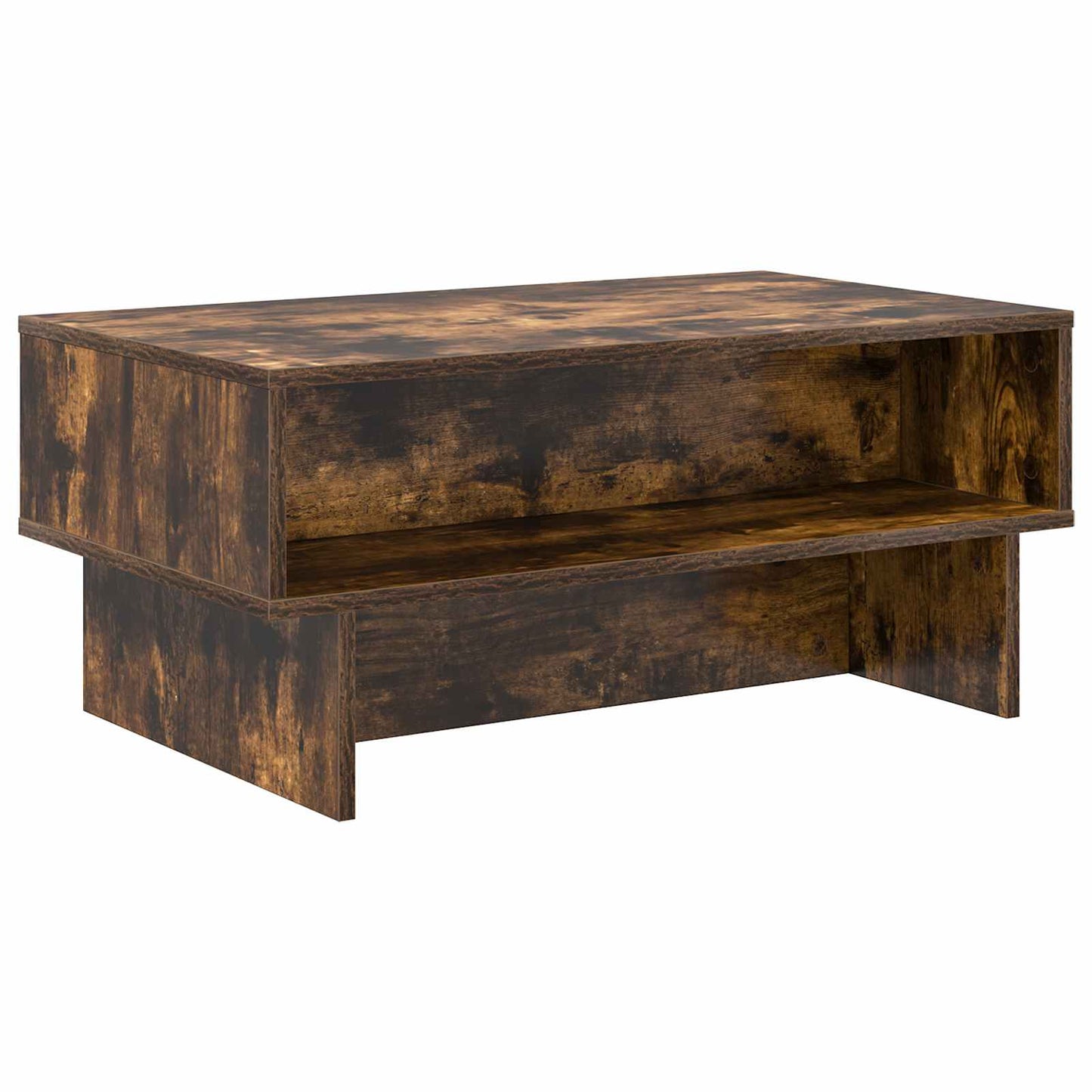 Coffee Table Smoked Oak 80 x 46 x 35 cm Engineered Wood
