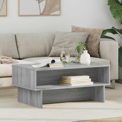 Coffee Table Grey Sonoma 80 x 46 x 35 cm Engineered Wood