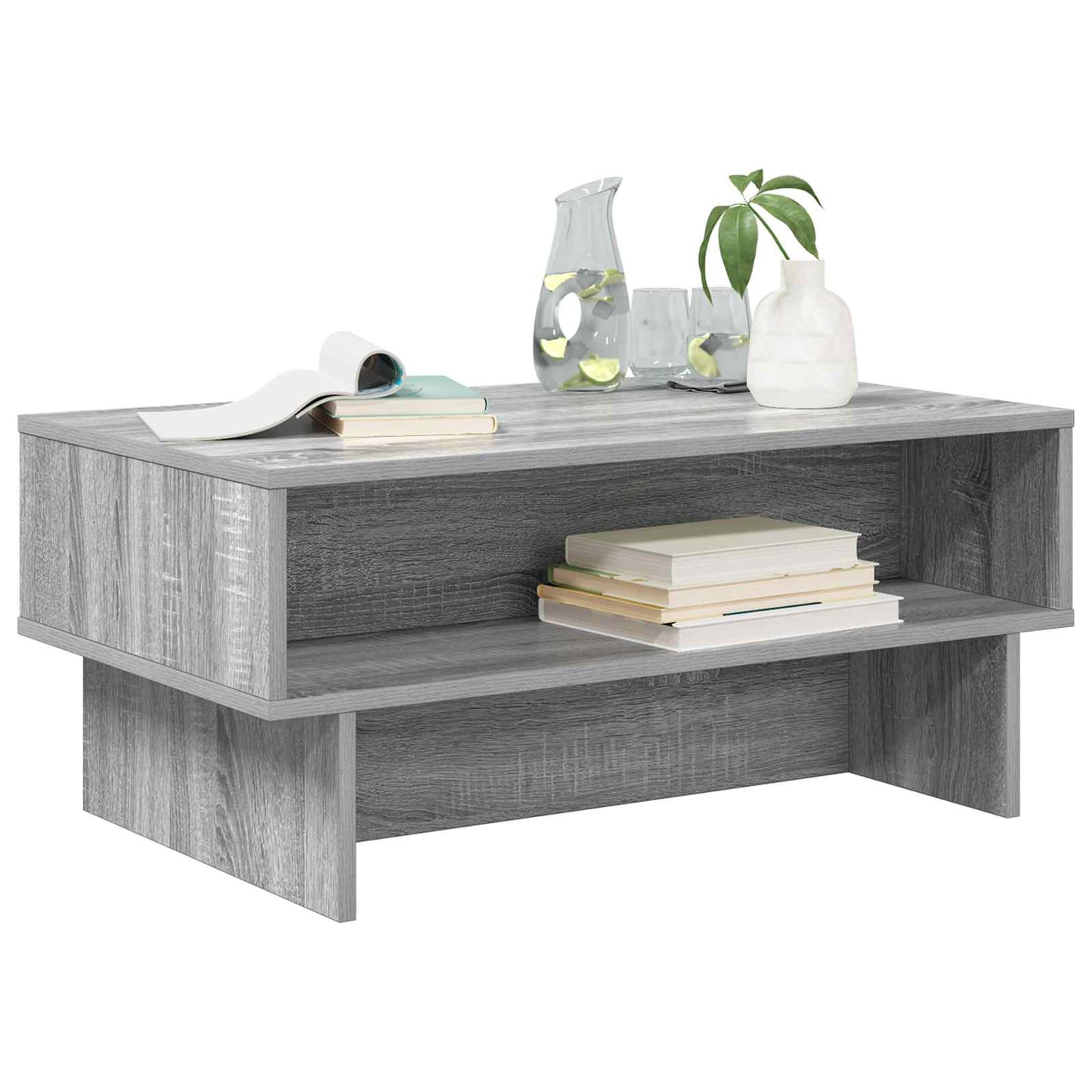 Coffee Table Grey Sonoma 80 x 46 x 35 cm Engineered Wood