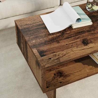 Coffee Table Old Wood 80 x 46 x 35 cm Engineered Wood