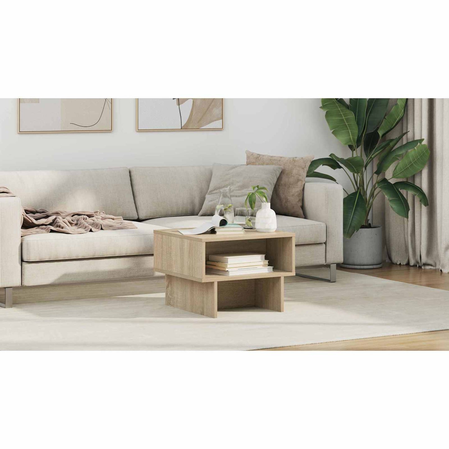 Coffee Table Sonoma Oak 48 x 46 x 35 cm Engineered Wood