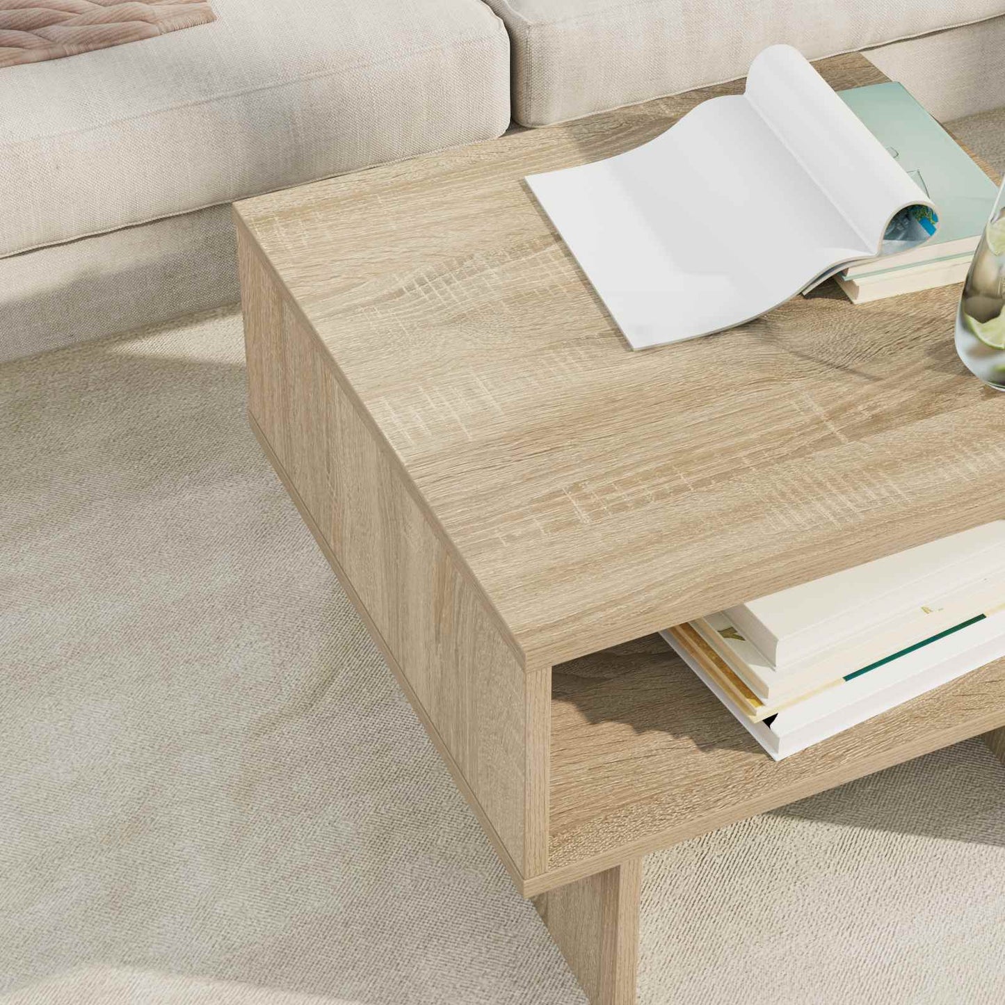 Coffee Table Sonoma Oak 48 x 46 x 35 cm Engineered Wood
