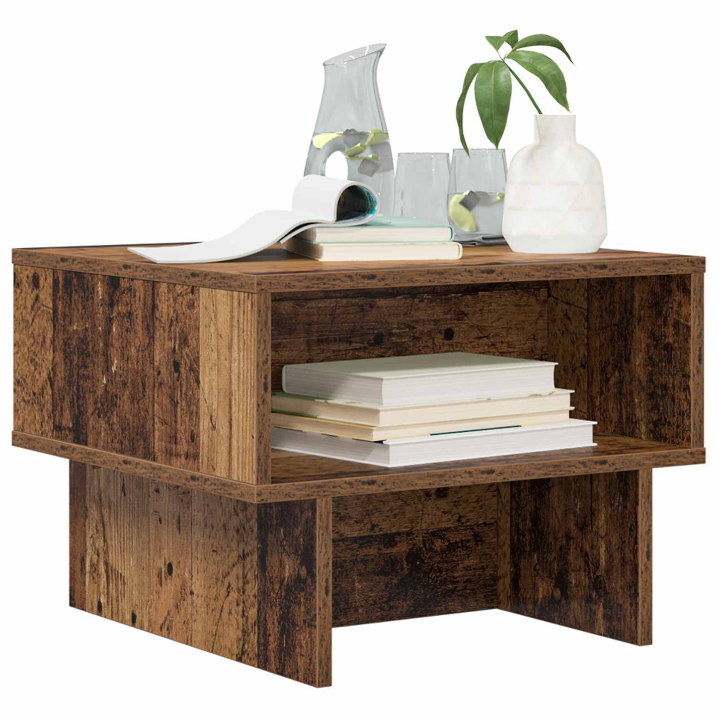Coffee Table Old Wood 48 x 46 x 35 cm Engineered Wood